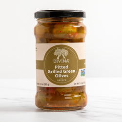 Grilled Green Olives