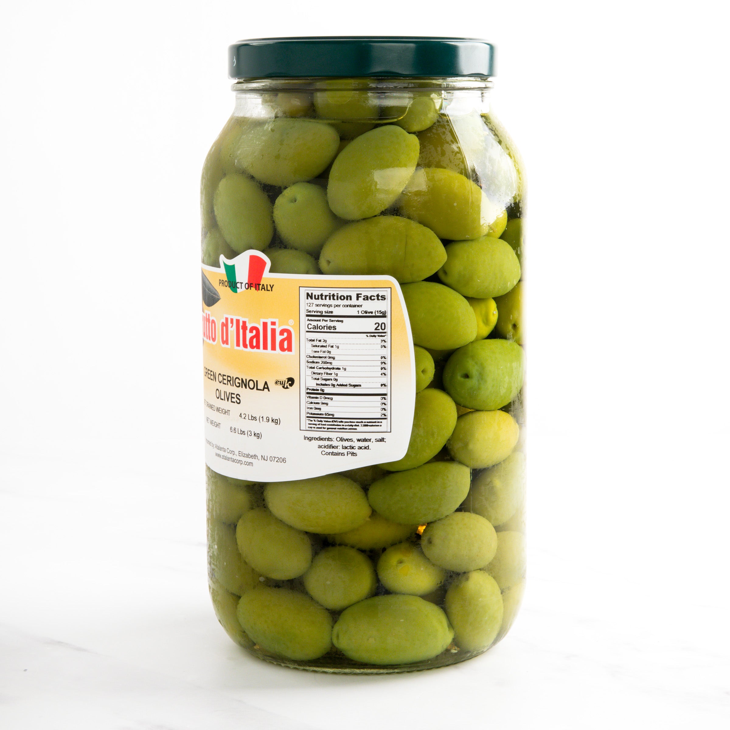 igourmet_7020_Green Bella di Cerignola Olives - Large Jar_Frutto D’Italia_Olives & Antipasti