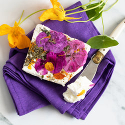 Monet Goat's Cheese with Edible Flowers
