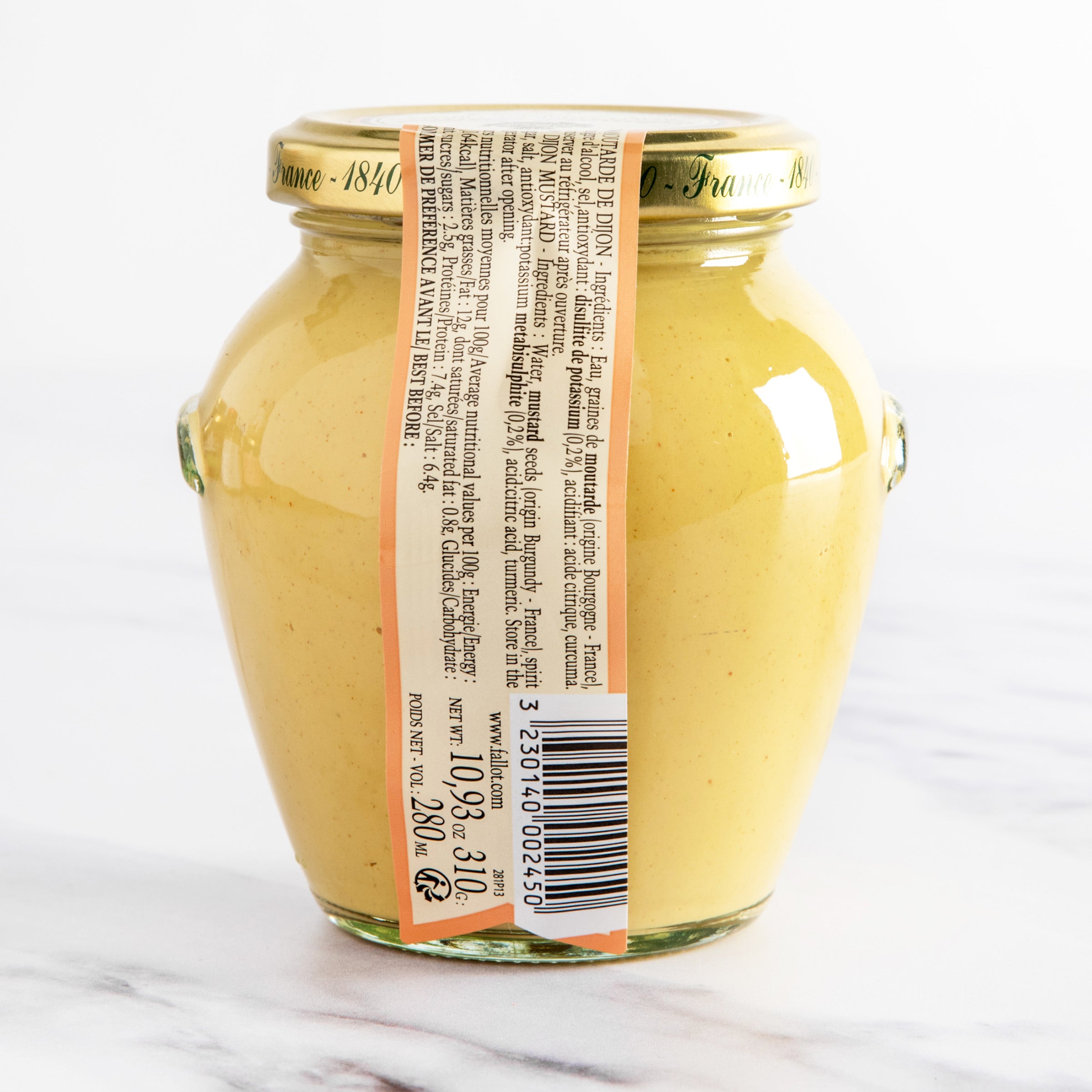 igourmet_1070-2_Dijon Mustard in Orsio Glass Jar_Edmond Fallot_Condiments & Spreads