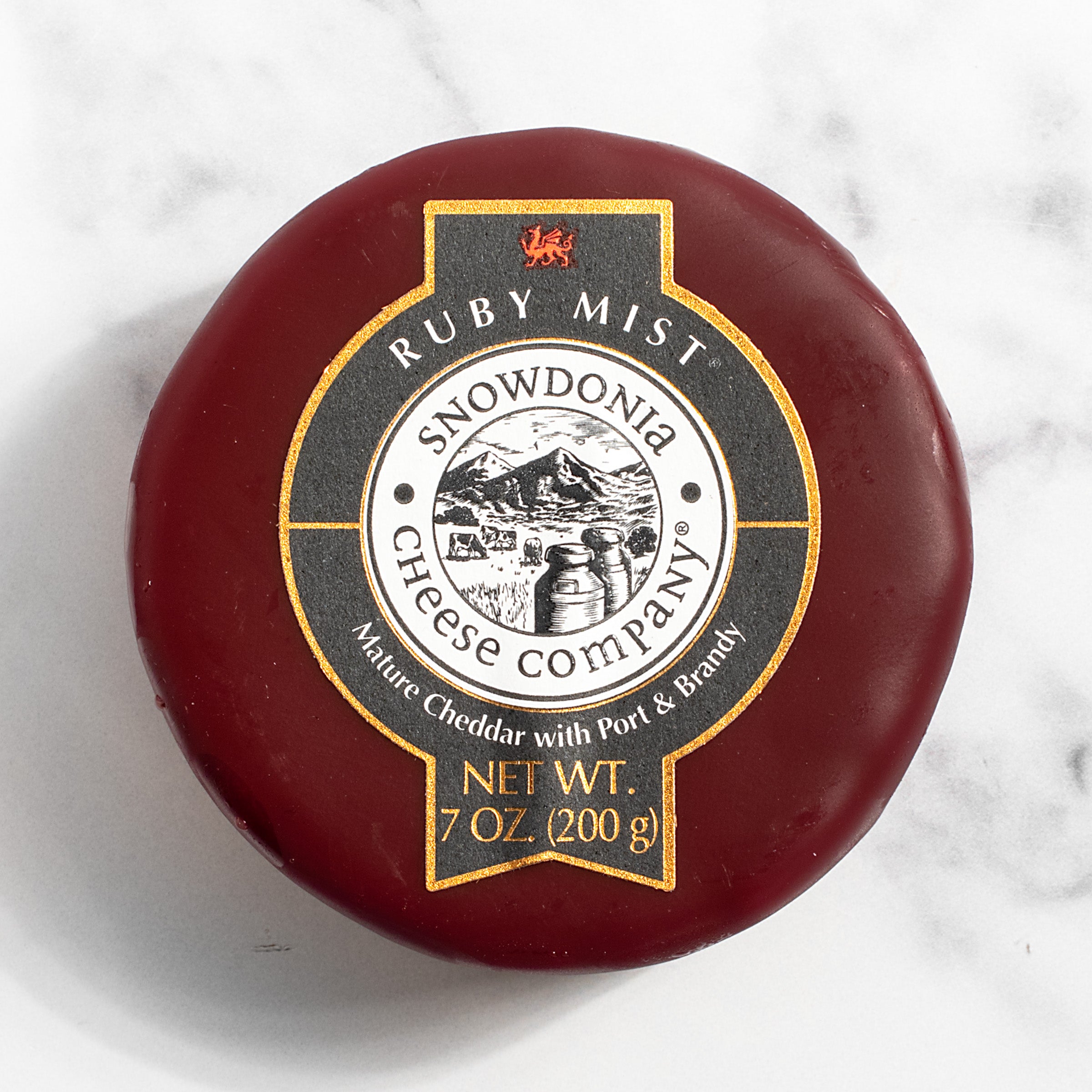 Ruby Mist Welsh Truckle Cheese - Mature Cheddar with Port & Brandy