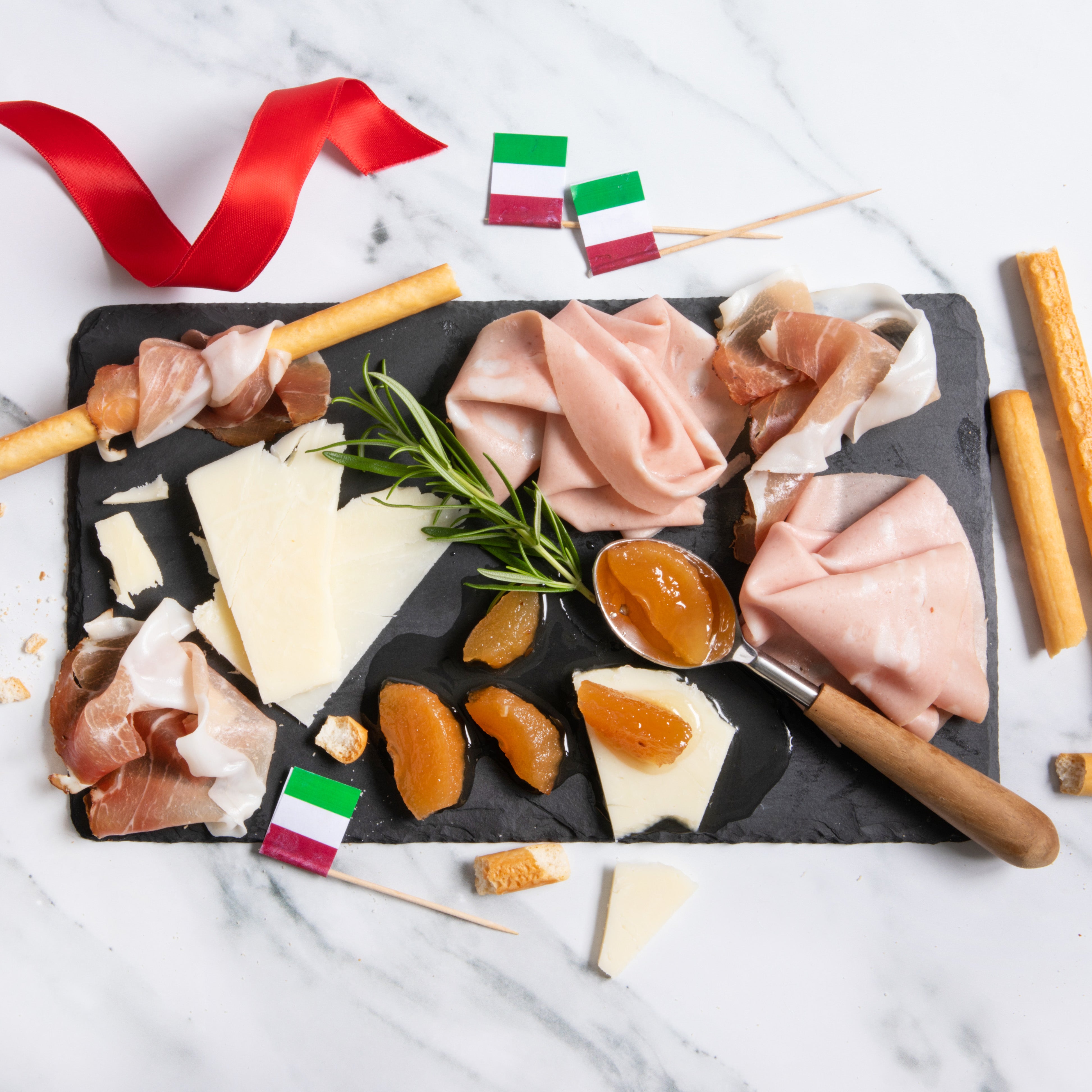 Italian Meat & Cheese Charcuterie Board Spread