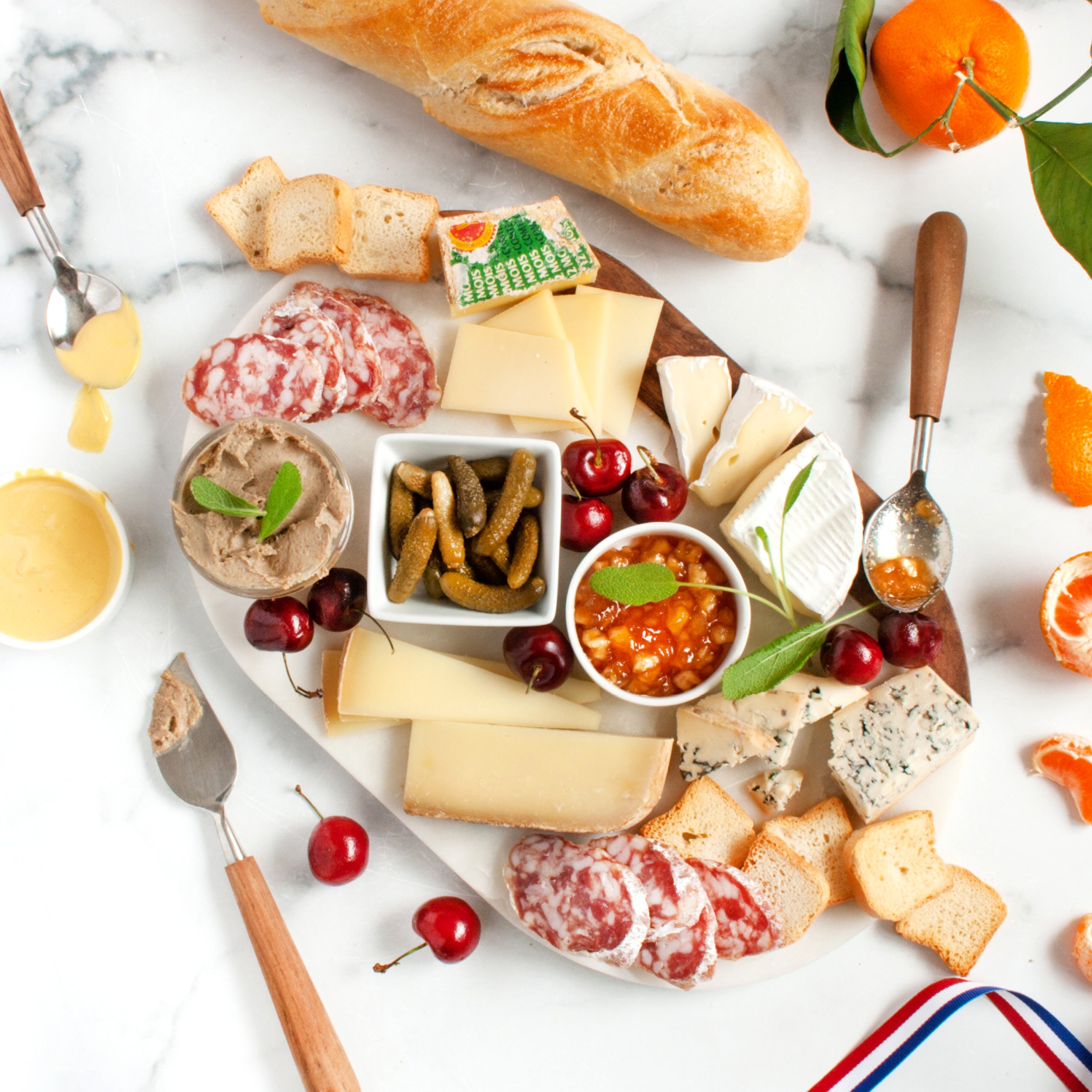 French Meat & Cheese Charcuterie Board Kit