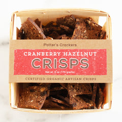 Cranberry Hazelnut Crisps in Farm Crate_Potter’s Crackers_Pretzels, Chips & Crackers