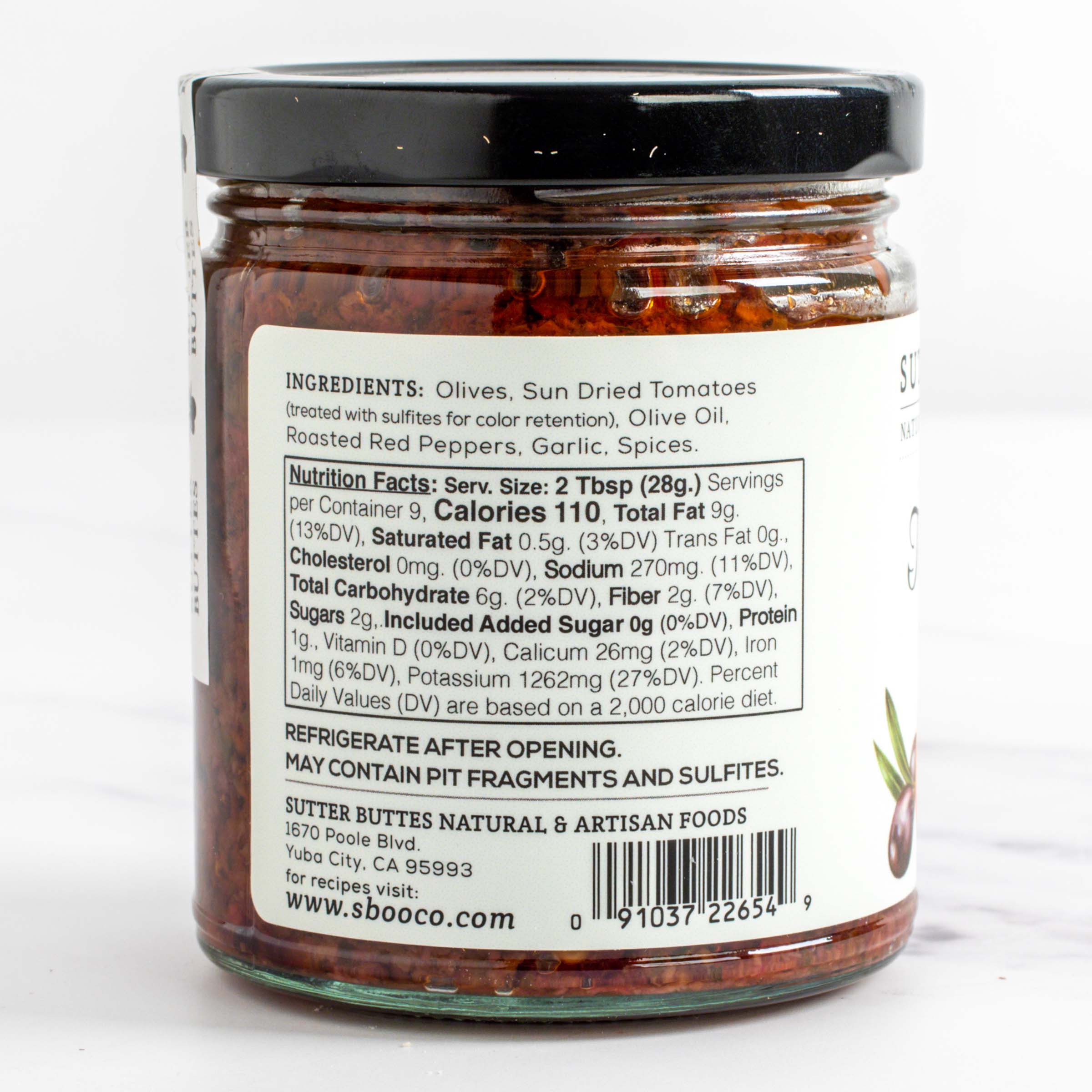 Sundried Tomato & Olive Tapenade_Sutter Buttes_Olives & Antipasti