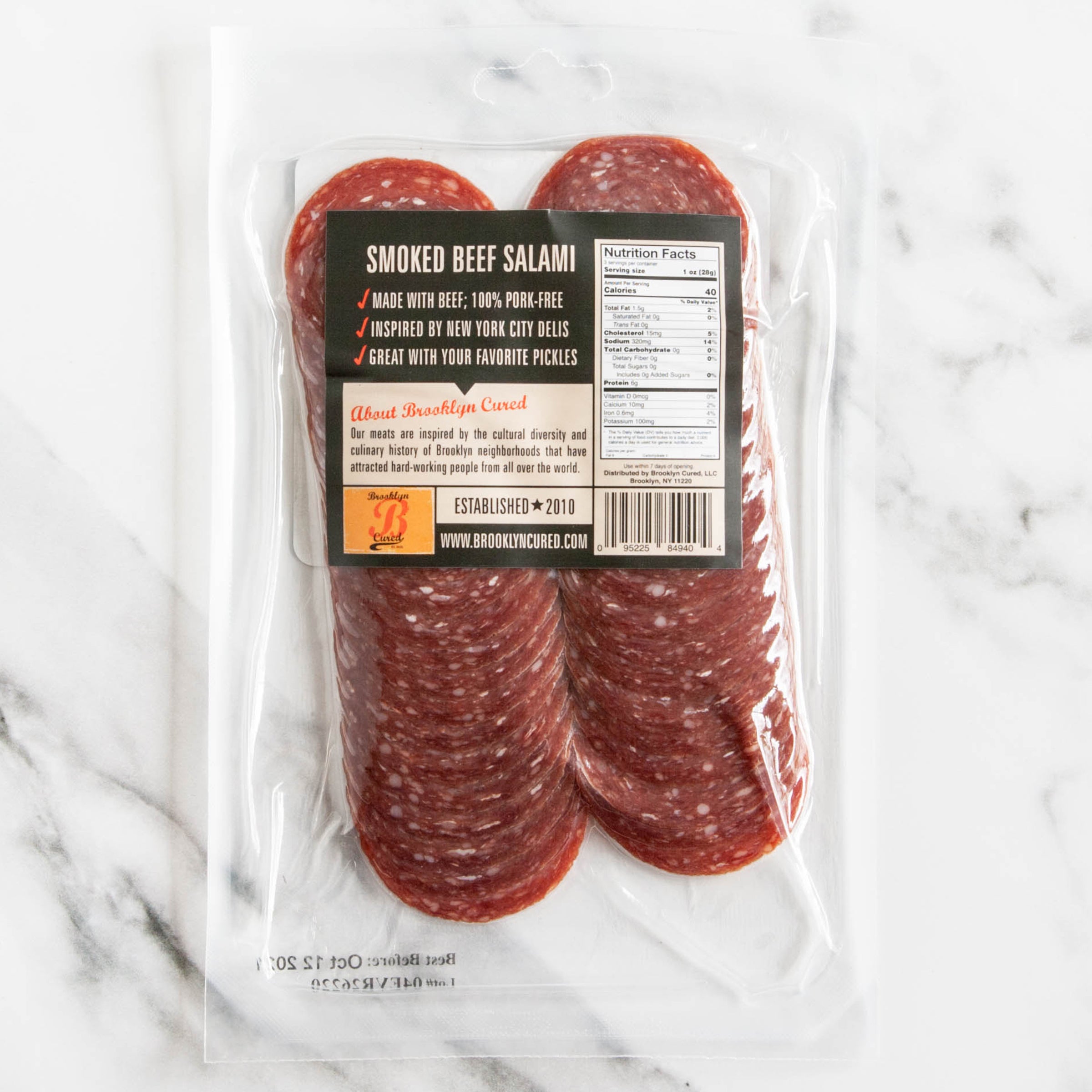 igourmet_11221_Smoked Beef Salami - Sliced NYC Deli Style_Brooklyn Cured_Salami & Chorizo