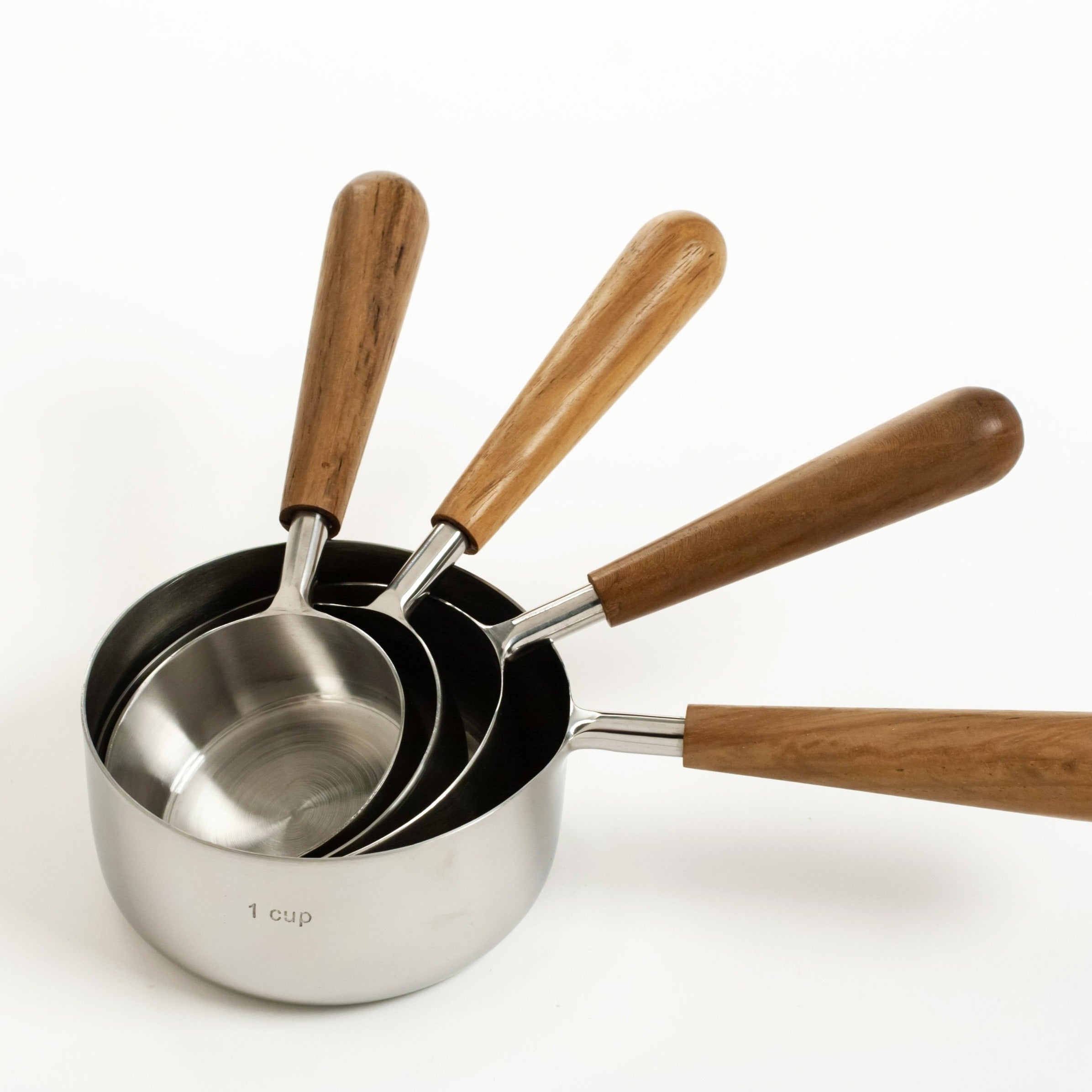 Be Home Teak Measuring Cup Set - Palm and Perkins
