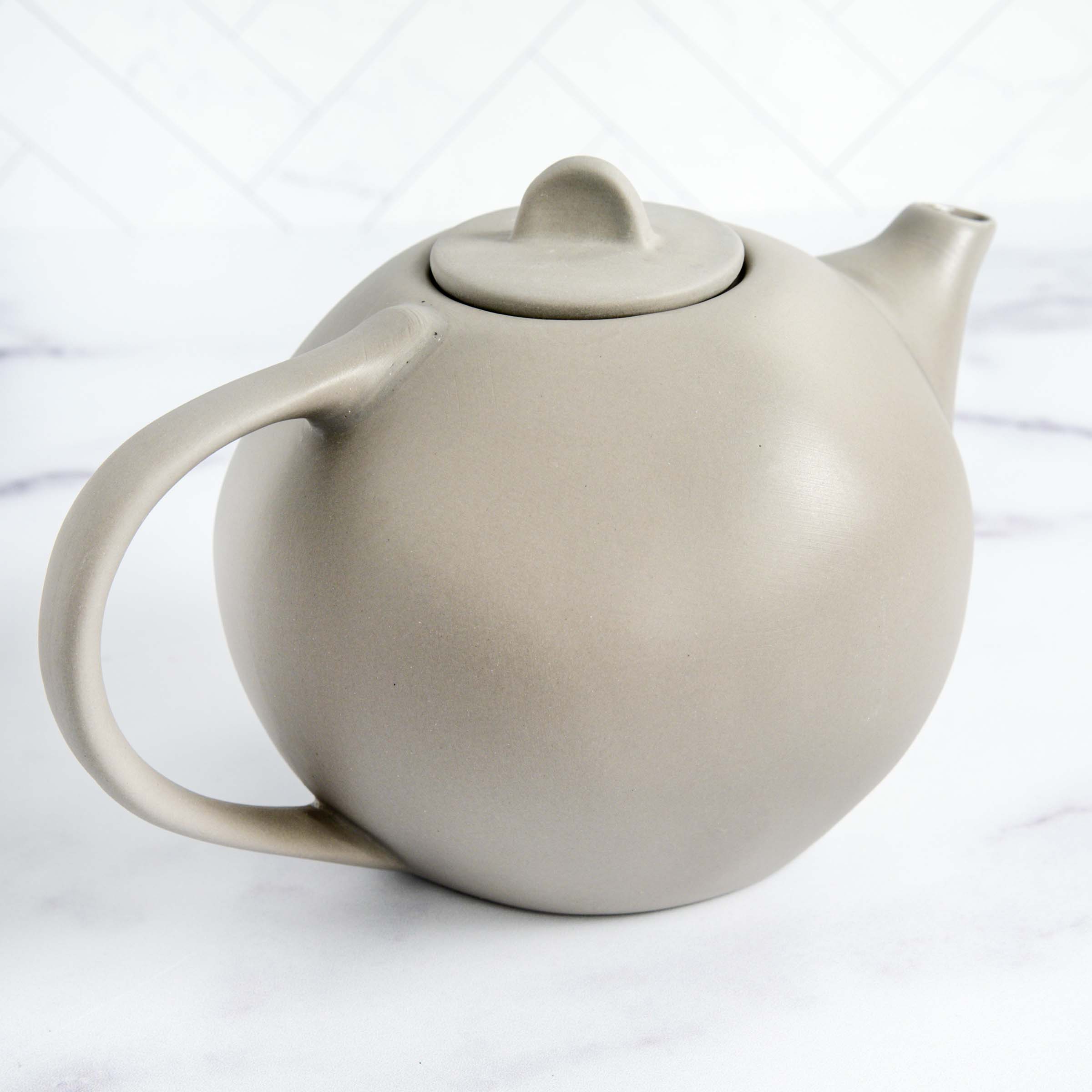 Stoneware Teapot in Sterling