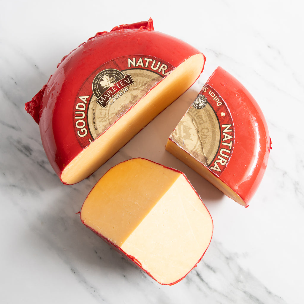 Maple Leaf Red Wax Gouda Cheese / Cut & Wrapped by igourmet / Cheese