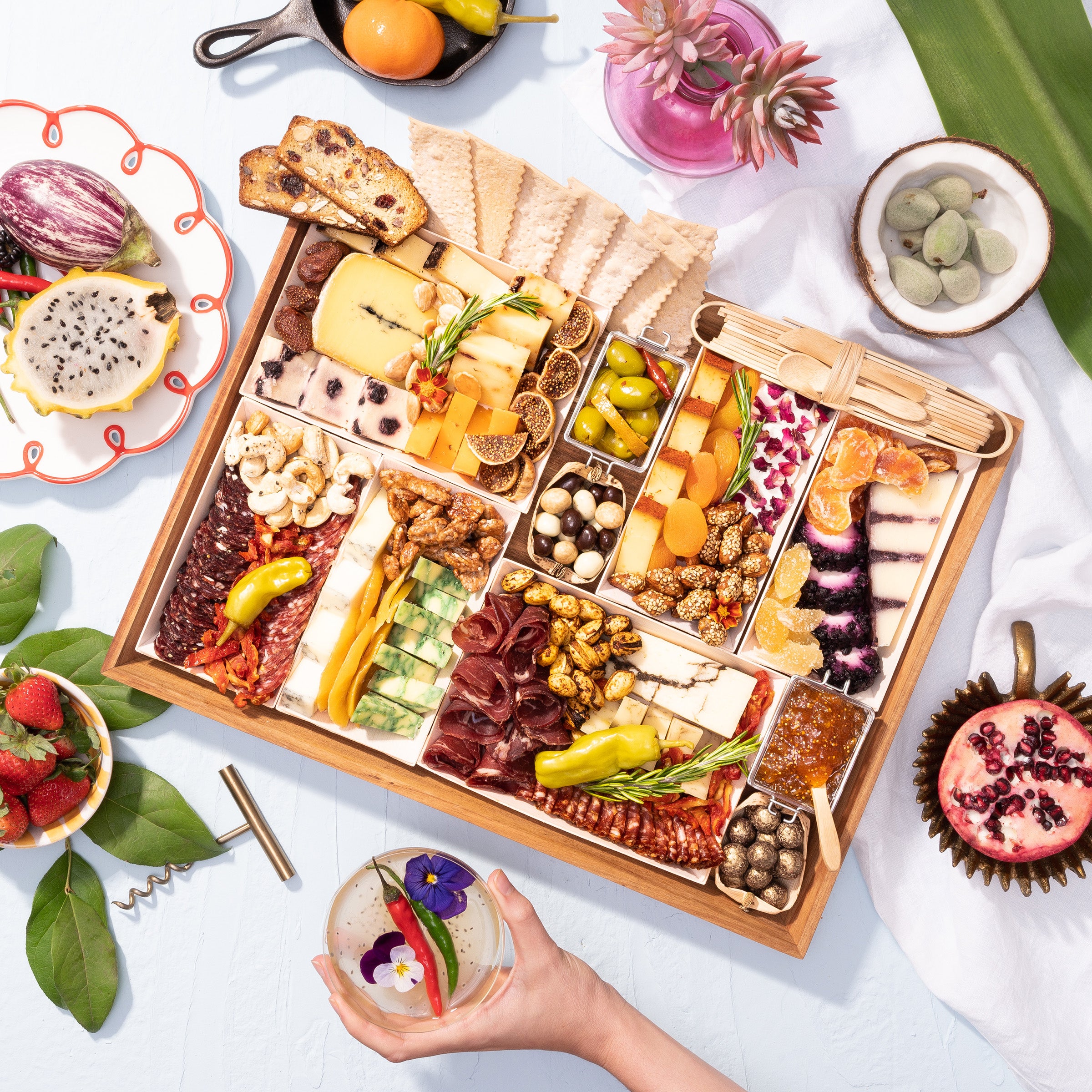 Party Grazing Snack Tray - With Peanut Butter on Top