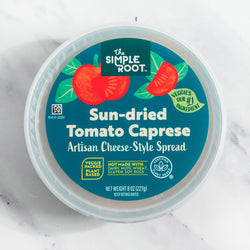 Sun-Dried Tomato Caprese Cheese Style Spread by The Simple Root
