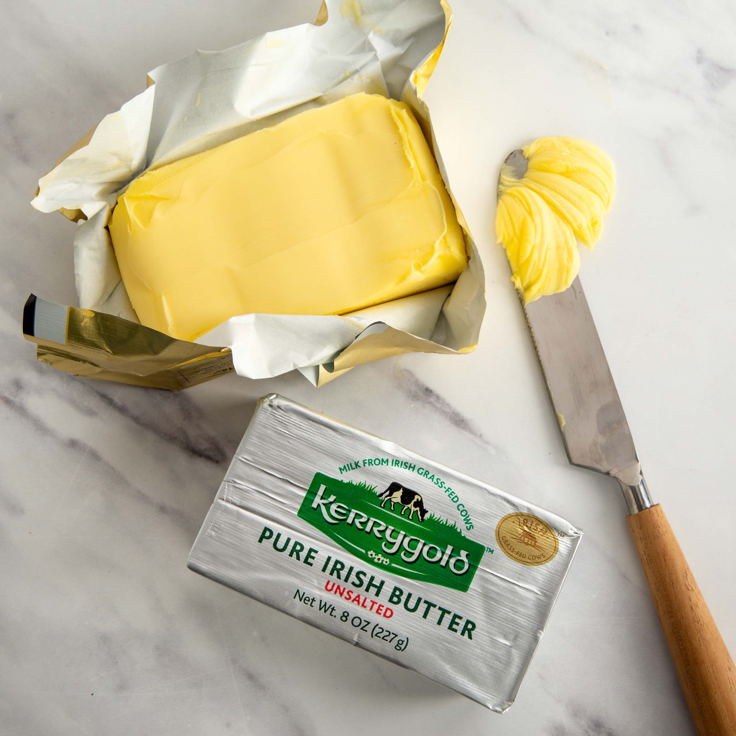Kerrygold Unsalted Butter, 8 Oz Foil Pack (Pack of 5)