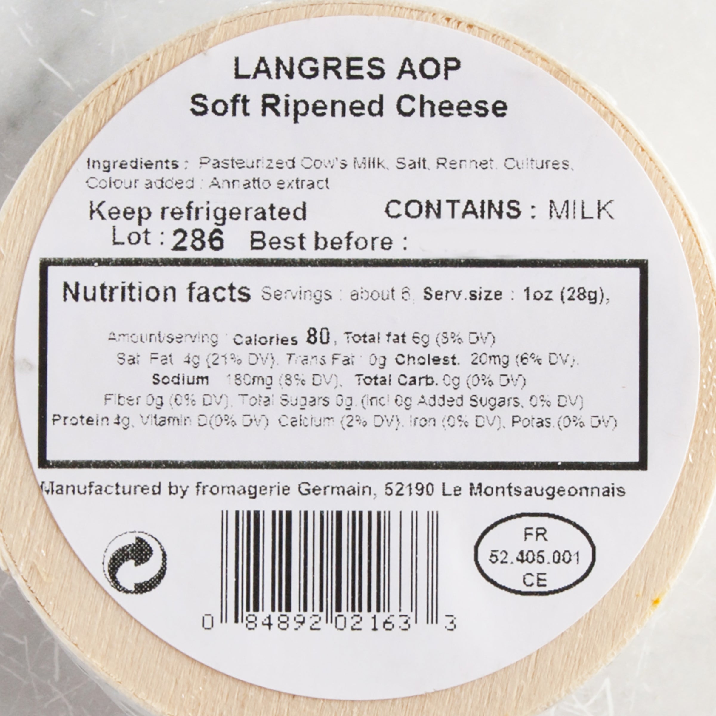 Langres AOP Cheese
