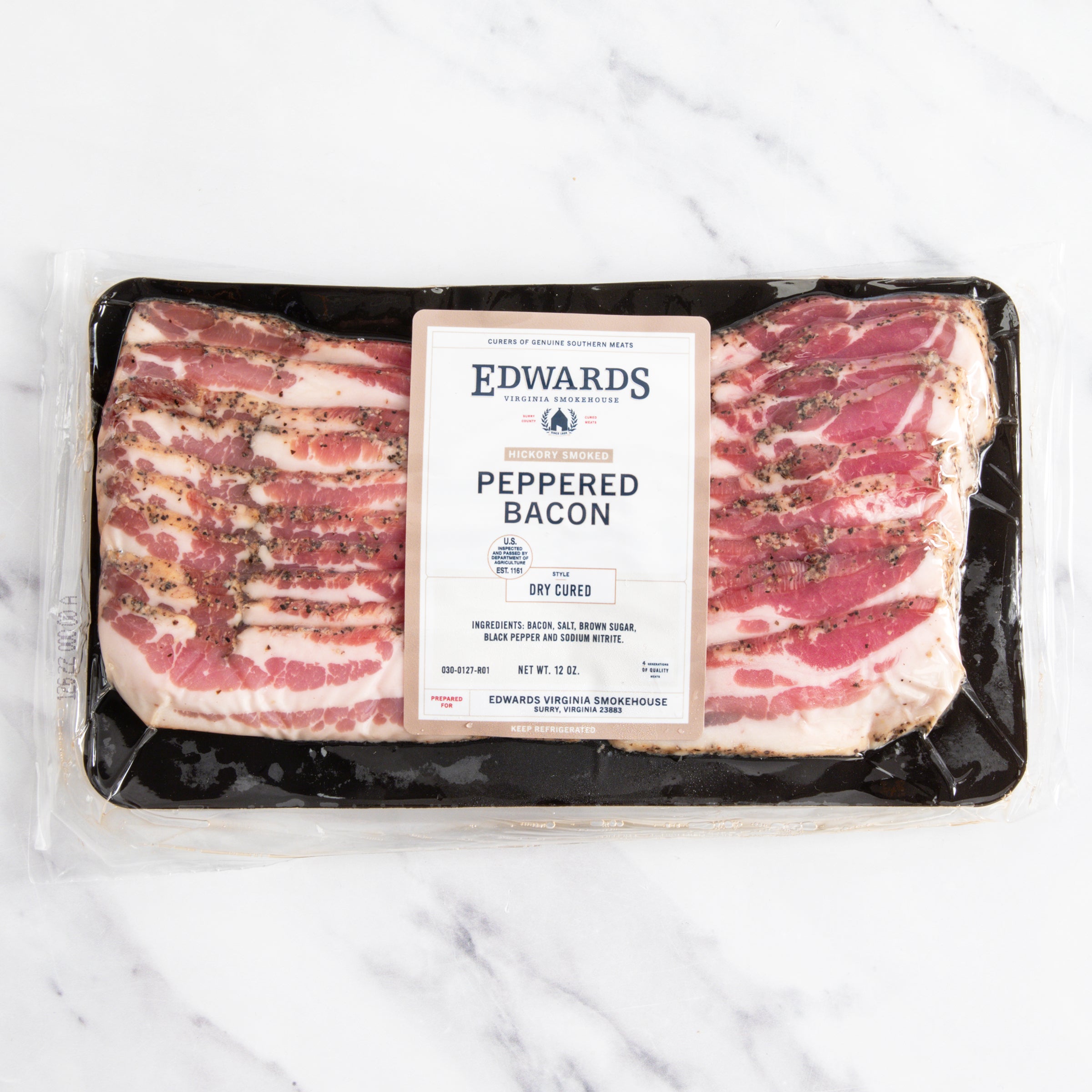 Edwards Pepper Coated Virginia Bacon