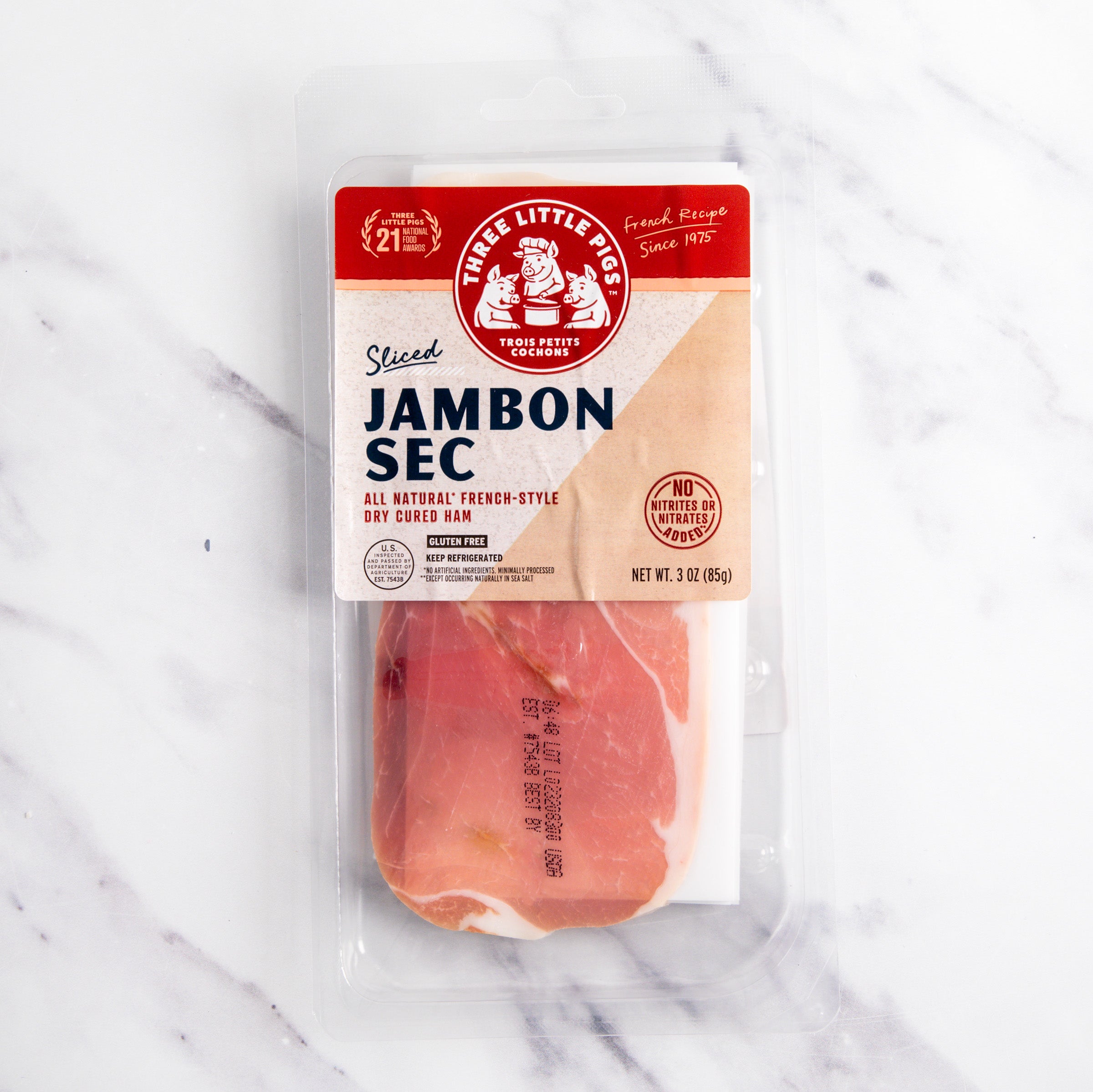 Jambon Sec - Sliced/Les Trois Petits Cochons/Prosciutto & Cured Ham –  igourmet