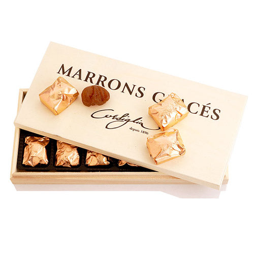 Marrons Glaces in Wooden Box