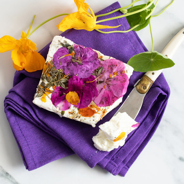 Monet Goat's Cheese with Edible Flowers
