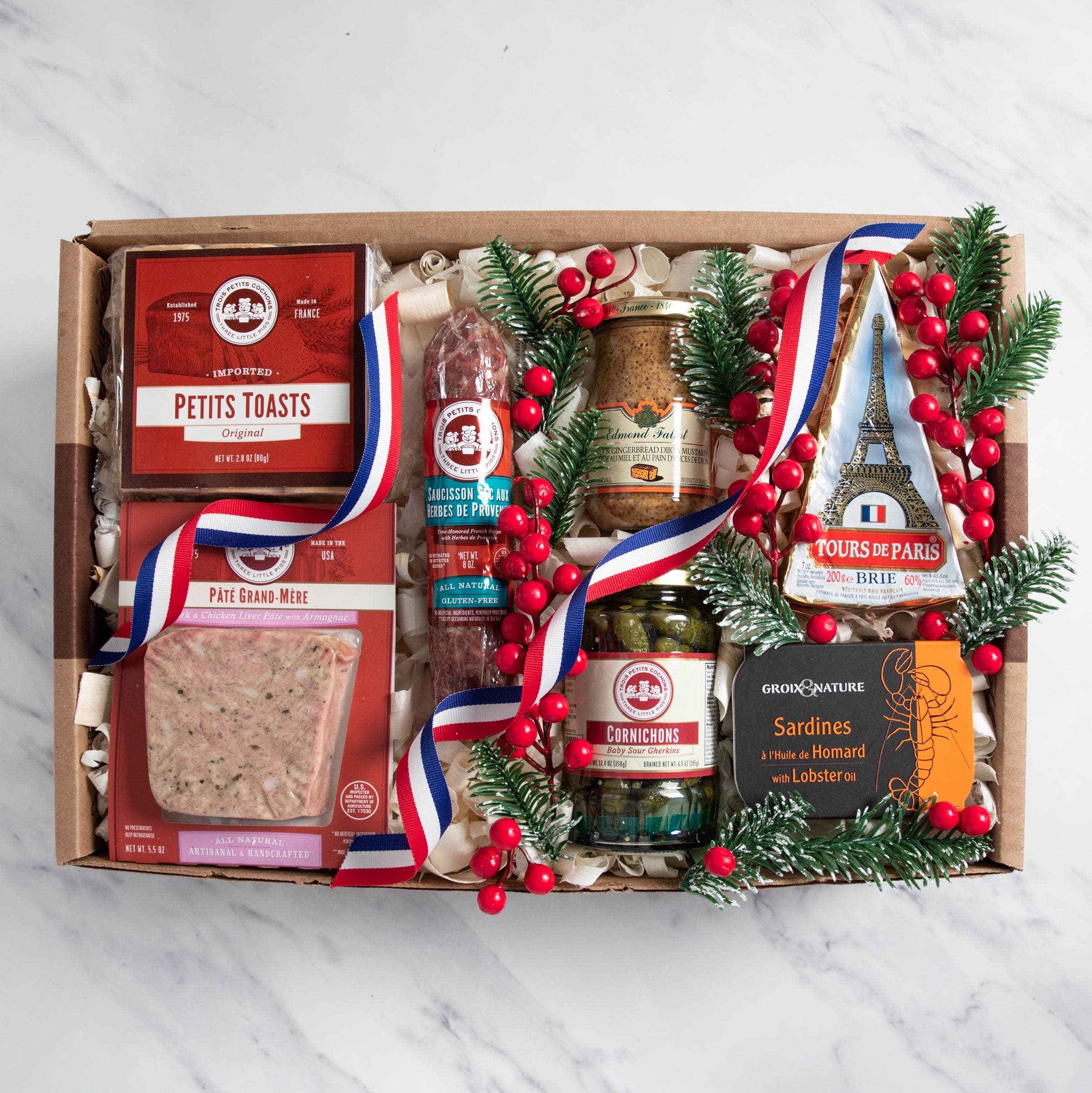 Holiday Gift Box 1 - Cheese & Wine Box