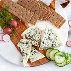 Green Island Danish Crumbly Blue Cheese_Cut & Wrapped by igourmet_Cheese