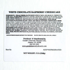 White Chocolate Cheesecake with Raspberry