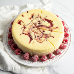 White Chocolate Cheesecake with Raspberry_Gerald's_Cakes