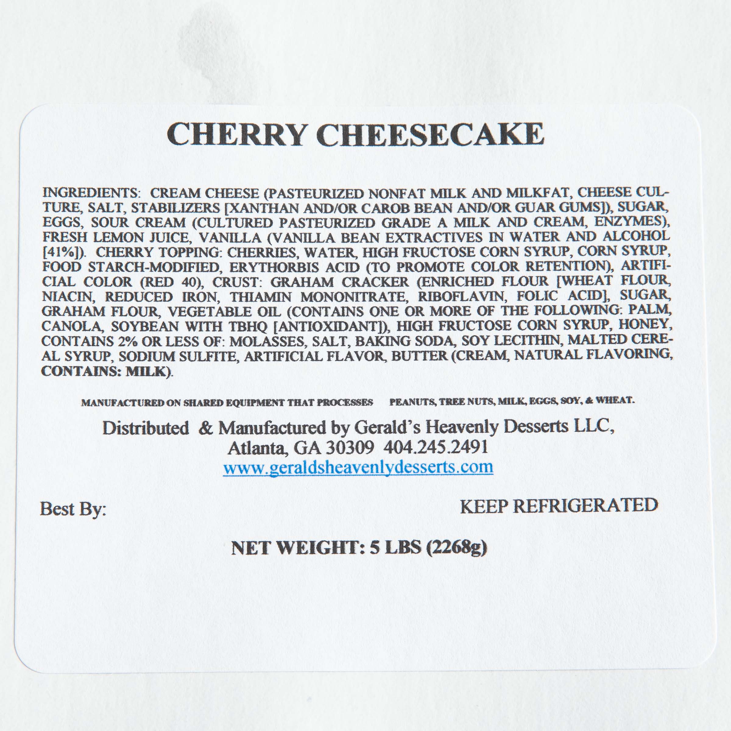 Cherry Cheesecake_Gerald's_Cakes