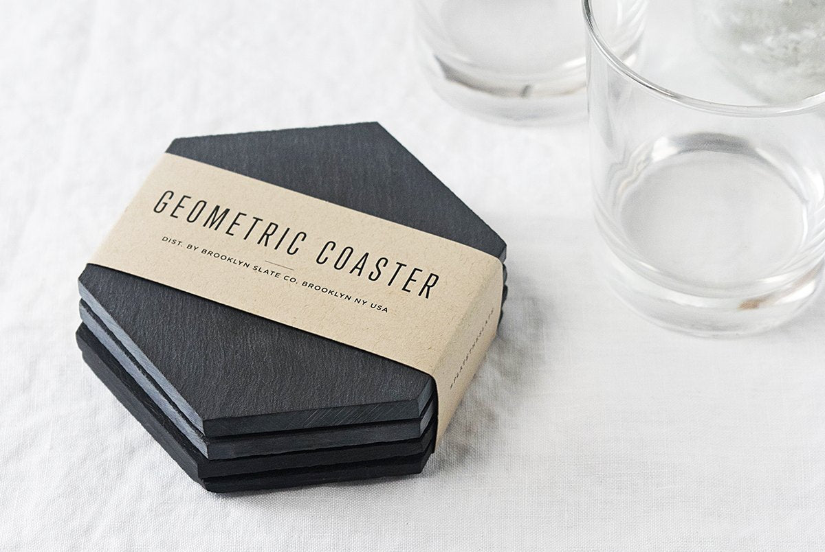 Geomtric Slate Coasters - igourmet