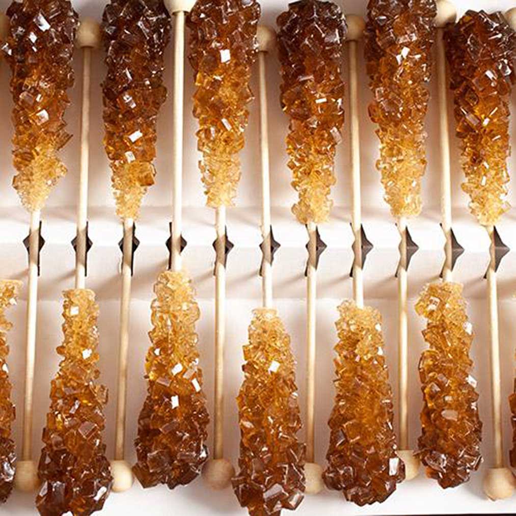 Amber Rock Candy Swizzle Sticks