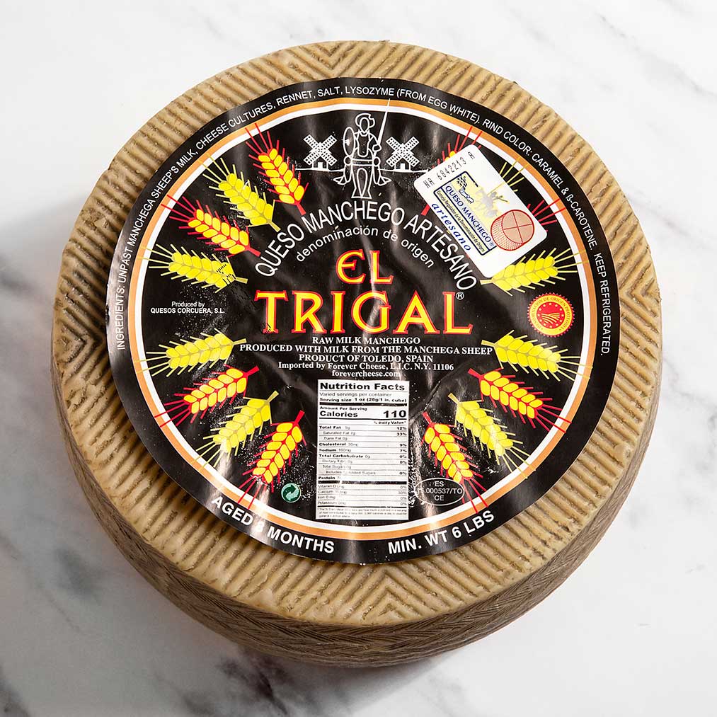 El Trigal Artisan Raw Milk Manchego DOP Cheese Aged 8 Mo.