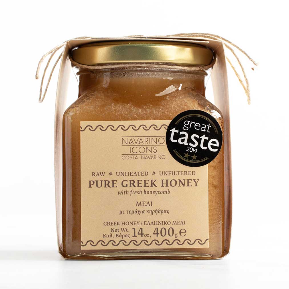 Pure Greek Honey with Honeycomb