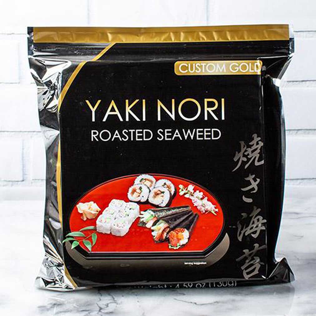 Custom Gold Yaki Nori Roasted Seaweed Sheets