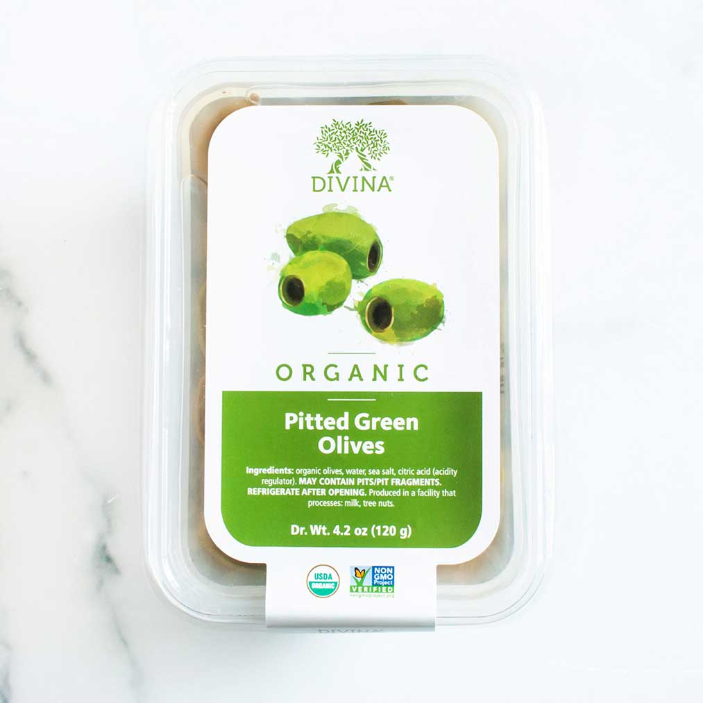 Organic Pitted Green Olives