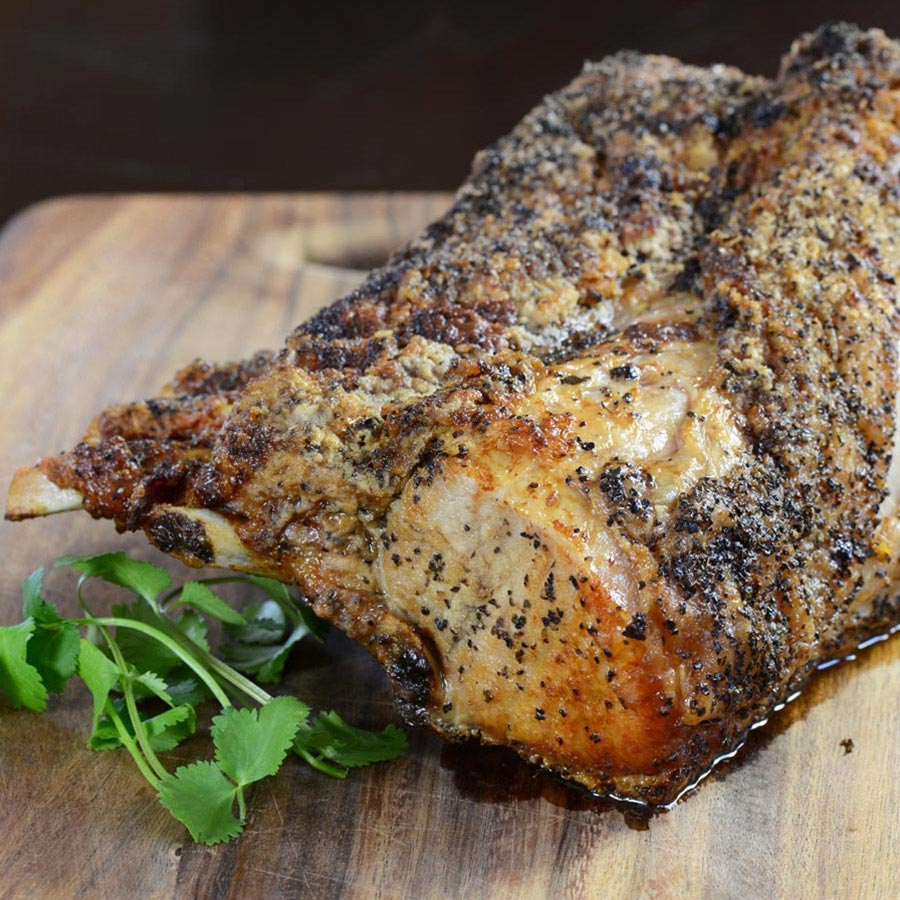 igourmet Berkshire Pork 8 Bone Frenched Loin Rack Roast