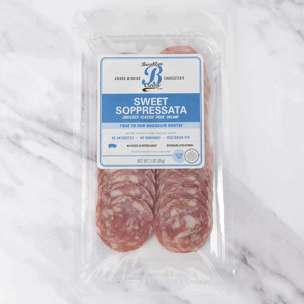Sweet Soppressata - Uncured Pork Salami, Sliced
