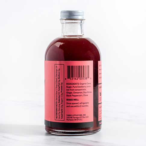 All Natural Cranberry Five Spice Syrup