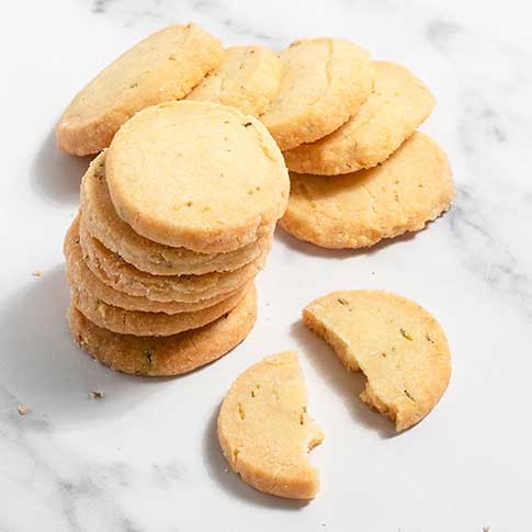 Salted Rosemary Shortbread Cookies