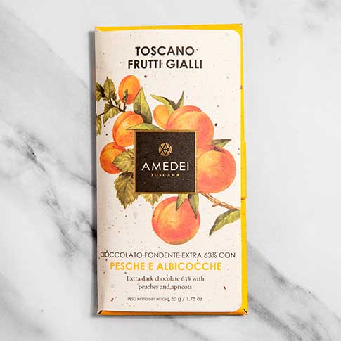 Toscano Frutti Gialli - Dark Chocolate Bar with Peaches & Apricots