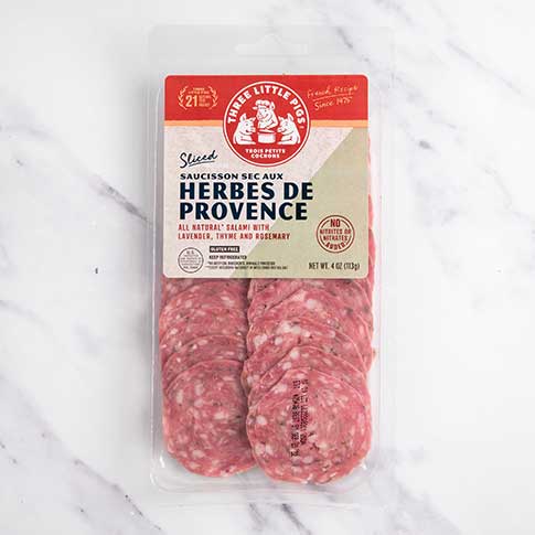 Saucisson Sec Aux Herbes de Provence - Sliced