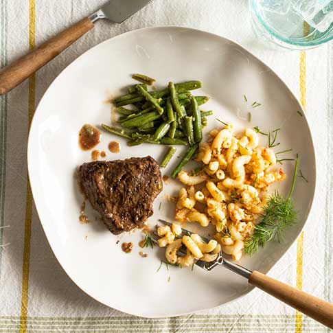 Beef Tenderloin with Lobster Mac n Cheese Meal