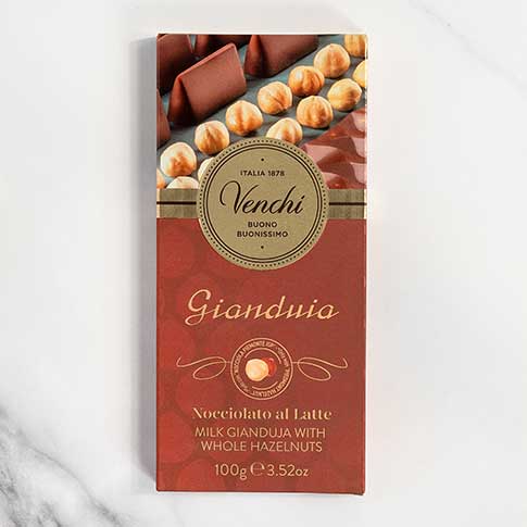 Milk Gianduia & Hazelnut Italian Chocolate Bar