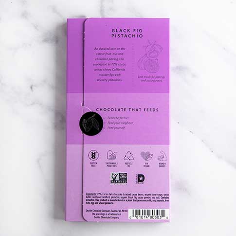 Black Fig Pistachio Dark Chocolate Bar