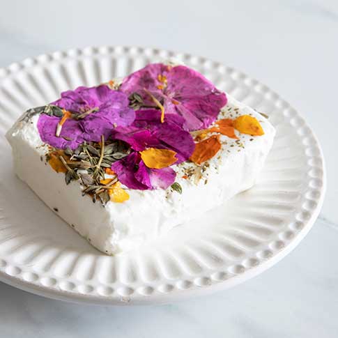 Monet Goat's Cheese with Edible Flowers