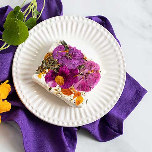 Monet Goat's Cheese with Edible Flowers