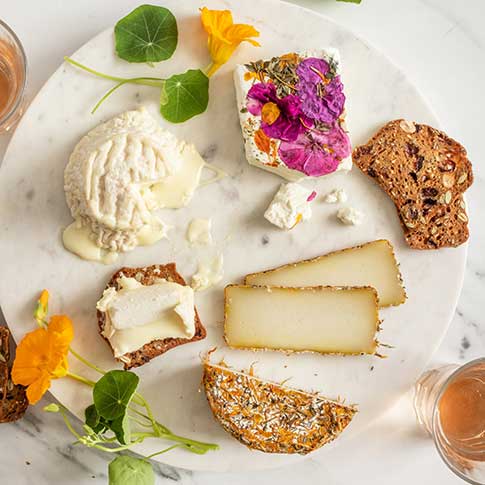 Monet Goat's Cheese with Edible Flowers