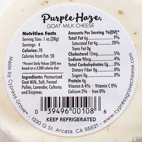 Purple Haze Chevre Cheese