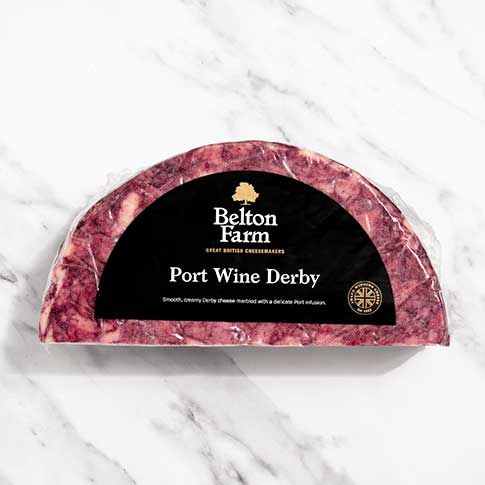 Belton Farm's Port Wine Derby Cheese