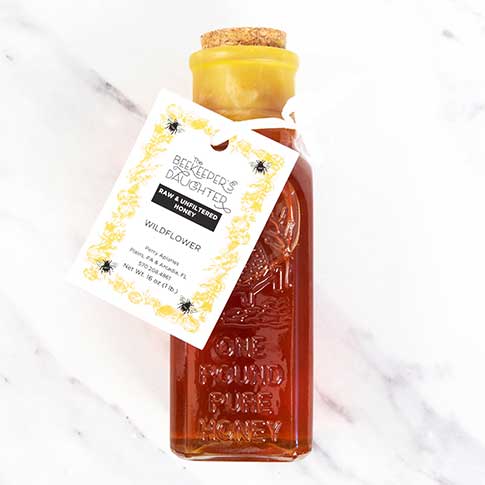 Raw Wildflower Honey - Gift Bottle