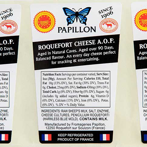 Papillon Roquefort AOP Cheese -  Black Label