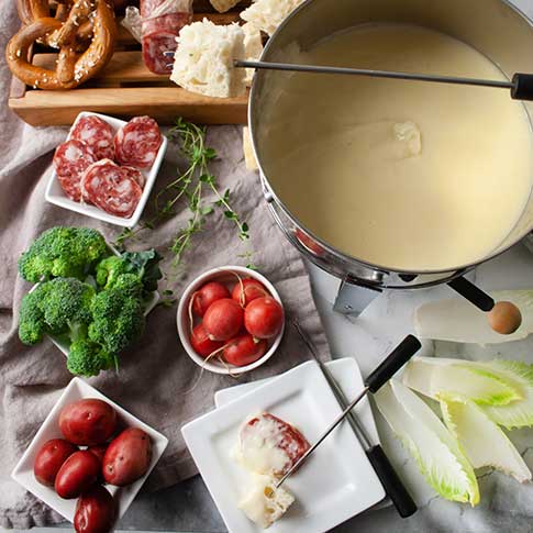 Set of Swiss Fondue Cheeses