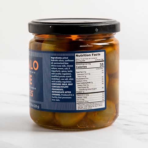 Buffalo Blue Greek Olives